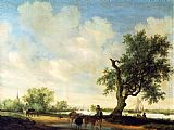 Salomon van Ruysdael Landscape - detail painting